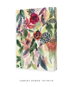 Quadro Decorativo Aquarela Flores Vermelhas e Laranjas N02 - Betania Sensini | Arte e Aquarela