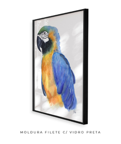 Quadro Decorativo Arara Amarela - Betania Sensini | Arte e Aquarela