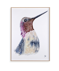 Quadro Decorativo Beija-Flor em Aquarela - comprar online