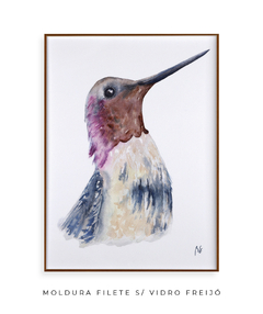 Quadro Decorativo Beija-Flor em Aquarela - Betania Sensini | Arte e Aquarela