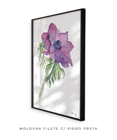 Quadro Decorativo Flor de Papoula N2 - Betania Sensini | Arte e Aquarela