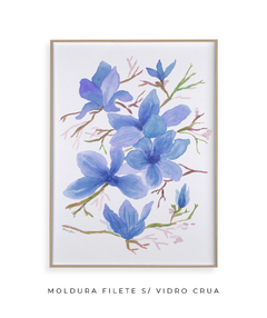 Imagem do Quadro Decorativo Floral Camélia Azul