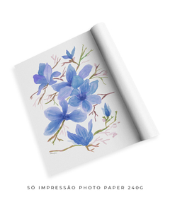 Imagem do Quadro Decorativo Floral Camélia Azul