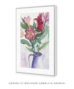 Quadro Decorativo Flores Astromélias em Aquarela - comprar online