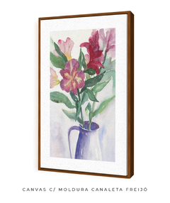 Quadro Decorativo Flores Astromélias em Aquarela - Betania Sensini | Arte e Aquarela