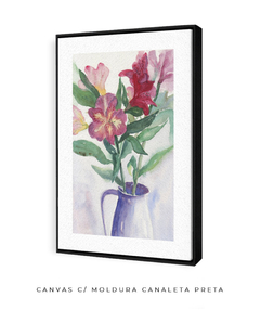 Imagem do Quadro Decorativo Flores Astromélias em Aquarela