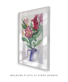 Quadro Decorativo Flores Astromélias em Aquarela - Betania Sensini | Arte e Aquarela