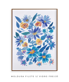 Quadro Decorativo Flores do Campo Azuis