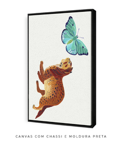 Quadro Decorativo Gato e Borboleta - loja online