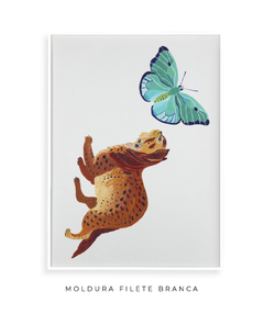 Quadro Decorativo Gato e Borboleta na internet