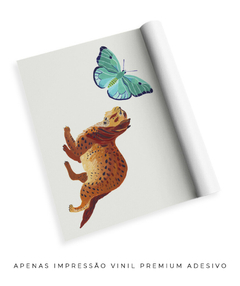 Quadro Decorativo Gato e Borboleta - comprar online