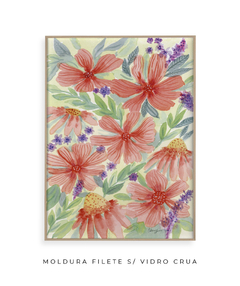 Quadro Decorativo Jardim Florido - loja online
