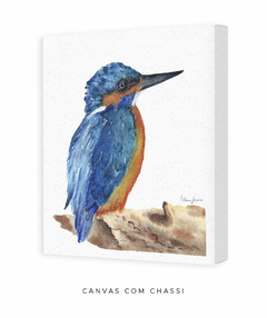 Quadro Decorativo Pássaro Azul em Aquarela Martim Pescador n.2 na internet