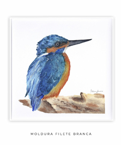Quadro Decorativo Pássaro Azul em Aquarela Martim Pescador n.2 na internet