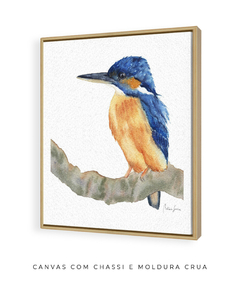 Quadro Decorativo Pássaro em Aquarela Martim Pescador - Betania Sensini | Arte e Aquarela