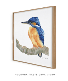 Imagem do Quadro Decorativo Pássaro em Aquarela Martim Pescador
