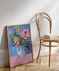Quadro Decorativo Vaso de Flores Português
