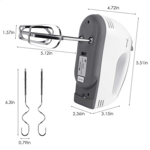 Batidora De Mano Eléctrica 7 Velo. 220-240 V + 4 Bastidores