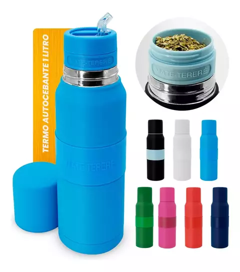Mate Listo Termo Autocebante 1 Litro Acero Inoxidable - comprar online