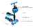 Imagen de Monopatin Infantil 2 EN 1 Con Asiento Ruedas Luces Ajustable