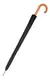 Paraguas Largo Mango Madera Semi Automático Color Negro - comprar online