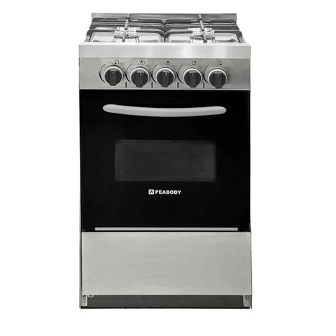 Cocina Peabody Multigas Gourmet 53cm Inoxidable con ladrillos