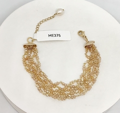 Pulseira dourada mini cristais de rútilos - comprar online