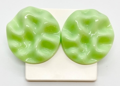 Brinco acetato redondo verde candy - comprar online