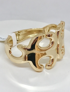 Bracelete dourado arabesco articulado - Gaia Acessórios e Tendência