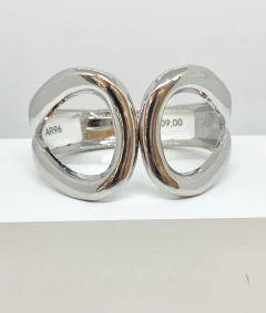 Bracelete ródio branco articulado gota vazada - comprar online