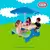 Mesa Picnic Infantil com Guarda-Sol para 4 Lugares Little Tikes - Girotondo