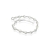 Pulseira De Prata Com 14 Corações Diamantados Maciços 18cm