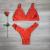 Biquíni Asa Delta Canelado Laranja Abóbora - Cherrie Moda Feminina