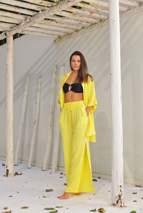 Calça Pantalona Atalaia Amarelo