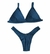 Biquíni Asa Delta Texturizado Azul Escuro Patuá