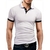 Covrlge camisa polo masculina verão costura shorts manga polo roupas de negócios homens de luxo camiseta marca polos mtp129 - comprar online