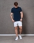 Camisa Longline Cotton Gola Rabanada - Azul marinho - comprar online