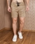 Bermuda Cargo Short Masculino Com Bolso Lateral Bege - comprar online