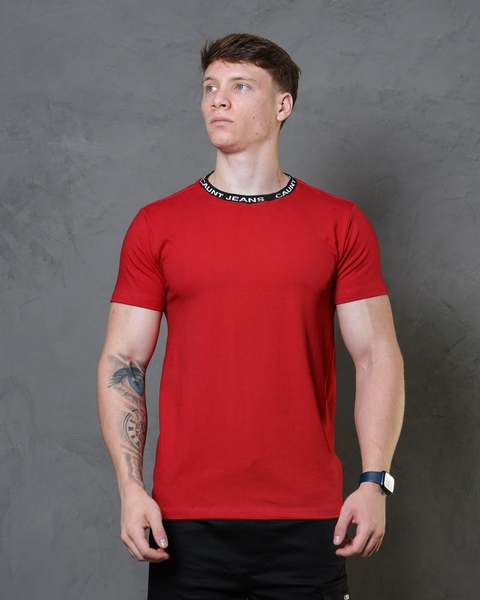 Camisa Longline Cotton Gola Rabanada - Vermelho