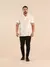Camisa Gola Polo Piquet Masculina - Off White na internet