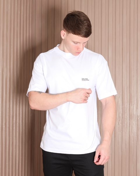 Camisa Masculina Ouversized Algodão Longa - Branca