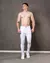 Calça Masculina sarja branca corte no joelho Modelage Skinny Com Elastano - comprar online