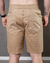 Short Masculino Sarja Comfot Cós Elastico - Bege - loja online