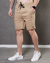 Short Masculino Sarja Comfot Cós Elastico - Bege