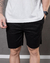 Short Masculino Sarja Comfot Cós Elastico - Preto