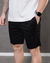 Short Masculino Sarja Comfot Cós Elastico - Preto na internet