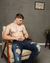 Calça Jeans Masculina Destroyed Rasgada Modelage Skinny - Vintag - loja online
