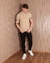 Camisa Gola Portuguesa Masculina Bege - comprar online