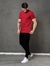 Camisa Masculina T-shirt Com Ziper - Vermelha - Rodrigs Conceito
