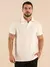 Camisa Gola Polo Piquet Masculina - Off White - loja online